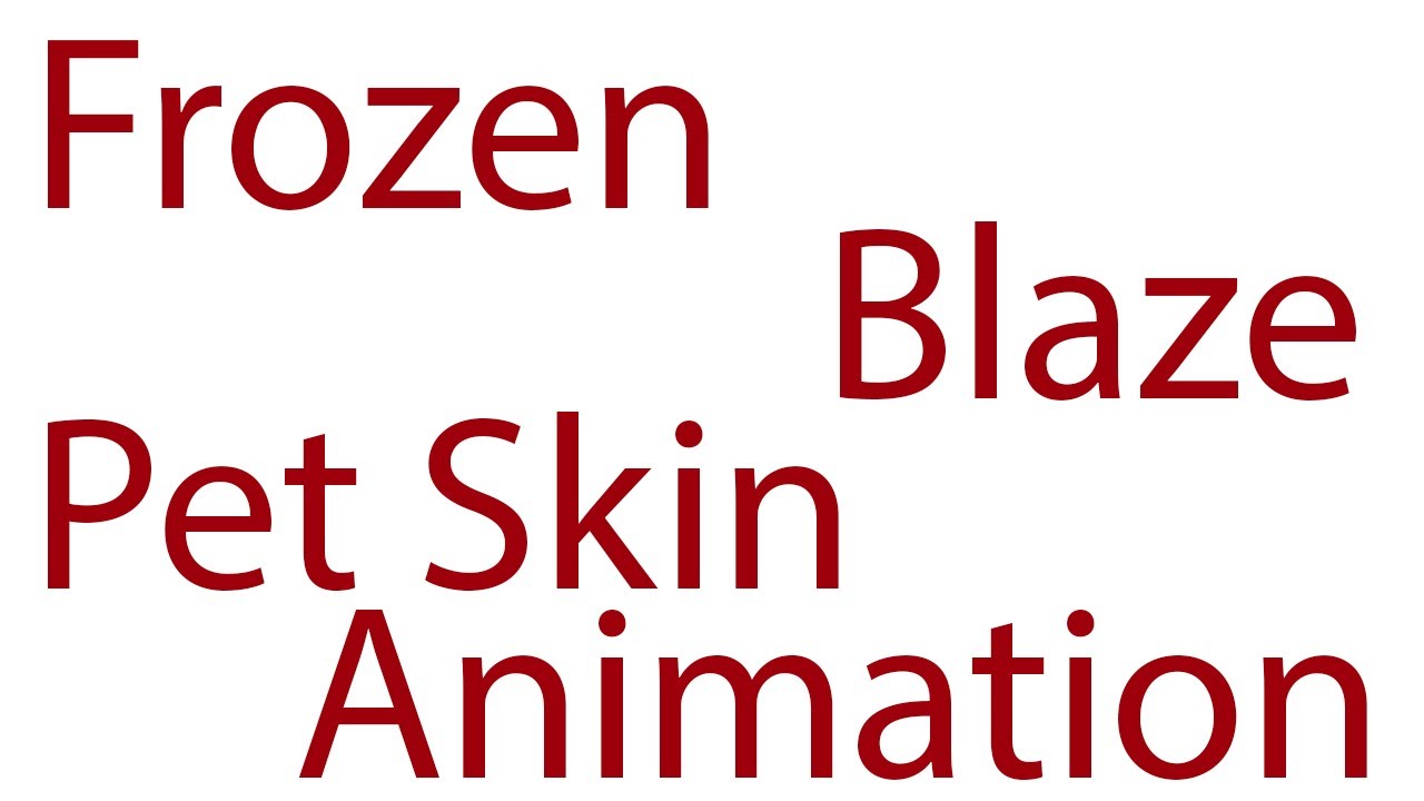 What does the Frozen Blaze Pet skin animation look like? SkyBlock