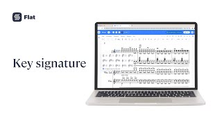 How to add and change the key signature in Flat screenshot 2
