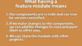 63. The 3 big benefits of having our components in a feature module (a Drupal how-to)