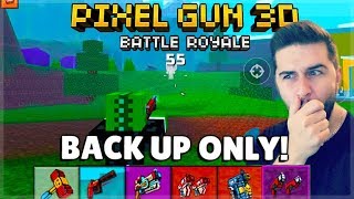 OMG! INSANE LUCK! BACK UP WEAPONS ONLY CHALLENGE BATTLE ROYALE | Pixel Gun 3D