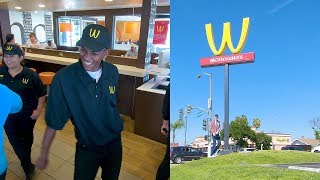 Dancing at the UPSIDE DOWN McDonalds