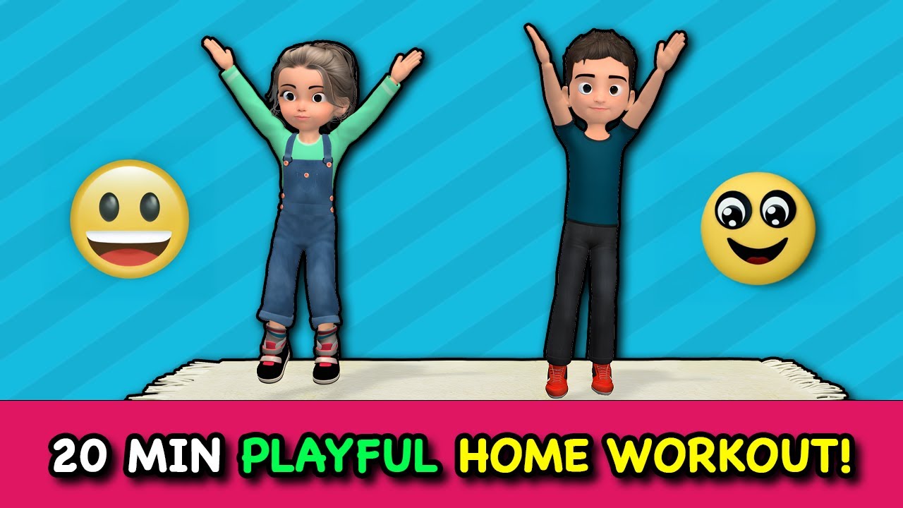 Fun Kids Fitness: 20 Min Playful Home Workout! - YouTube
