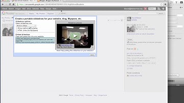 Embed a Slideshow from Picasa into Blogger or Website using HTML