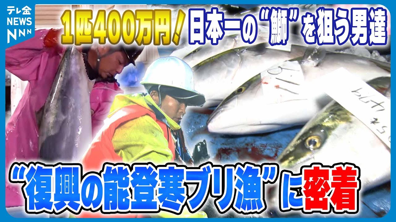 【密着】1匹400万円！日本一の”鰤”を狙う男達　冬の日本海”復興の能登寒ブリ漁”に密着