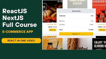تعلم next js reactjs من الصفر .تصميم موقع احترافي ..React.js Next.js Full Course.. E-commerce App