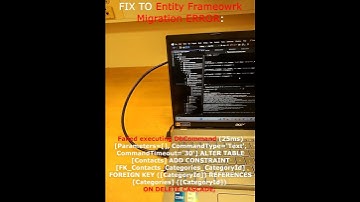 Fix to Entity Framework Migration Error : Failed executing DbCommand ON DELETE CASCADE;