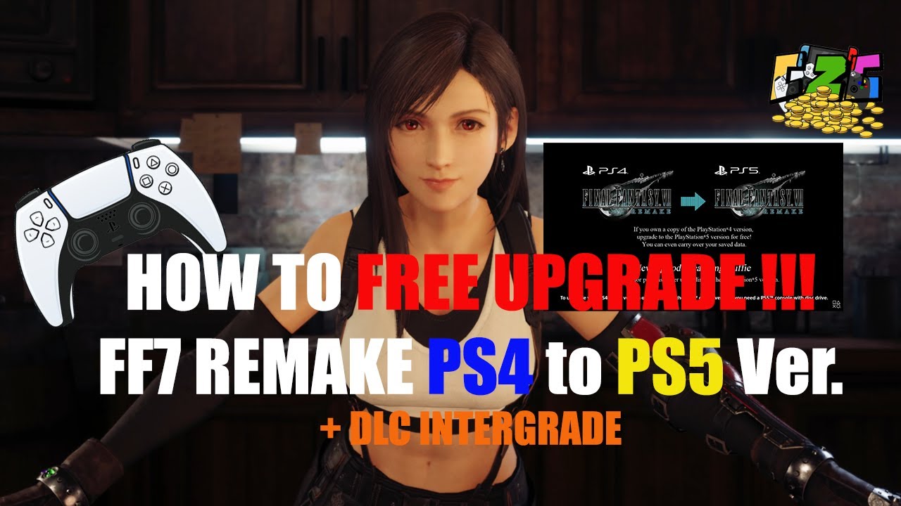 How To Download Free Upgrade Final Fantasy 7 Remake Ps5 From Ps4 Version Ff7 Intergrade Youtube
