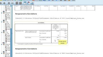 Interpret SPSS output for correlations: Spearman