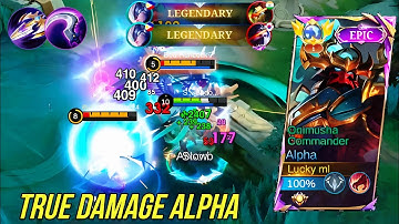 GLOBAL ALPHA UNLIMITED TRUE DAMAGE BUILD 2025 ! ALPHA BEST BUILD ! MLBB