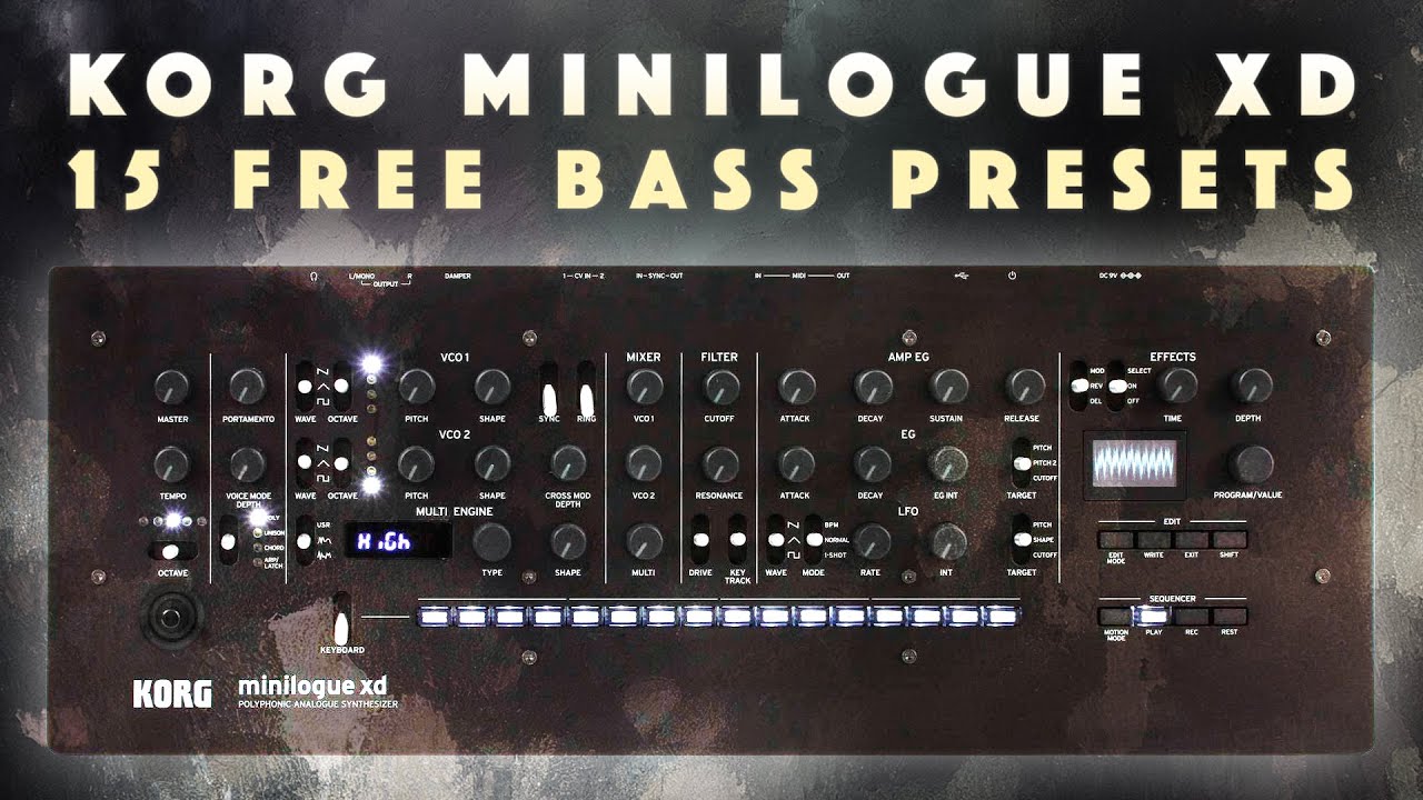 Korg Minilogue XD - Bass Essentials (15 Free Presets) , download 