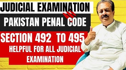 section 492 to 495 pakistan penal code youtube