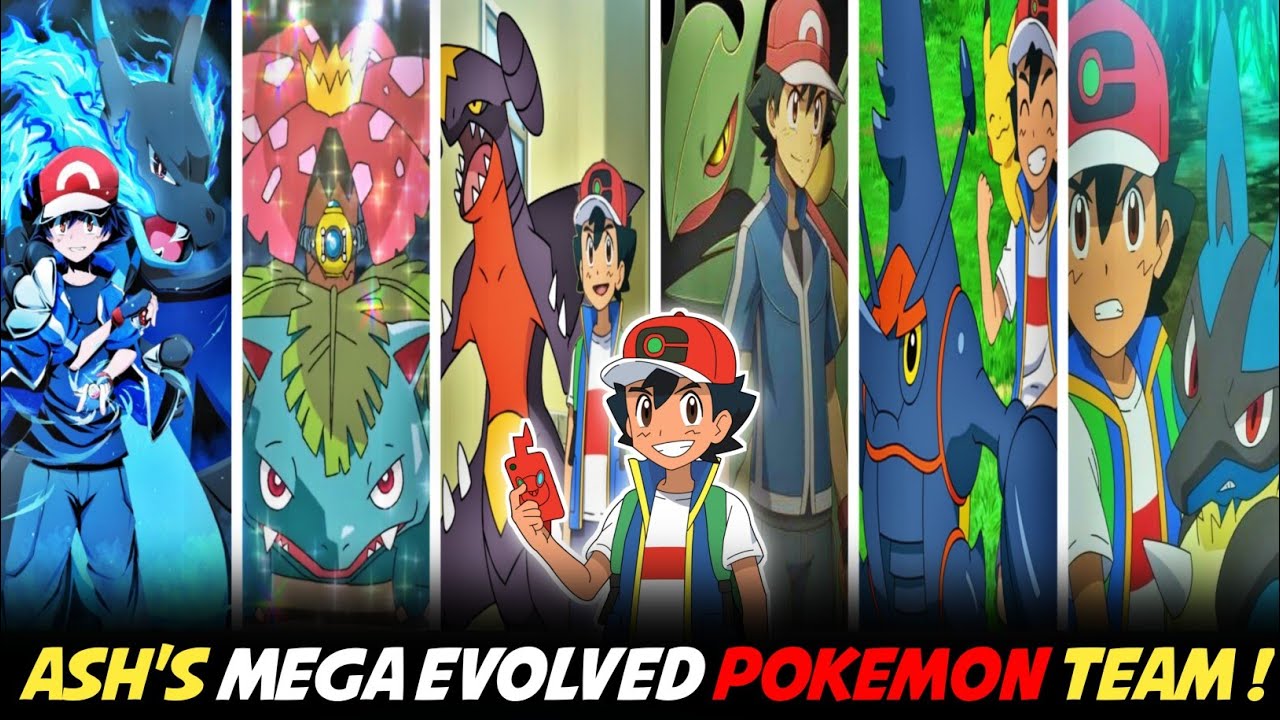 Ash's Mega Evolved Evolved Pokemon Team! | Super Strongest Team Of Ash & I Hindi |
