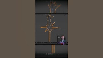 Making a fantasy sword in Blender3D - part 3 #shorts #blender3d #3dmodeling #gamedesign