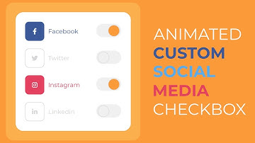 Animated Toggle Social Media Checkbox using HTML and CSS - Social Media Icons  - Switch Checkbox