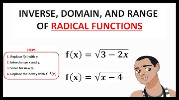 FINDING INVERSE, DOMAIN AND RANGE OF RADICAL FUNCTIONS || GENERAL MATHEMATICS