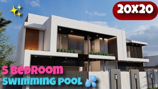 400sqm Modern Luxury House / Rumah Modern 20x20