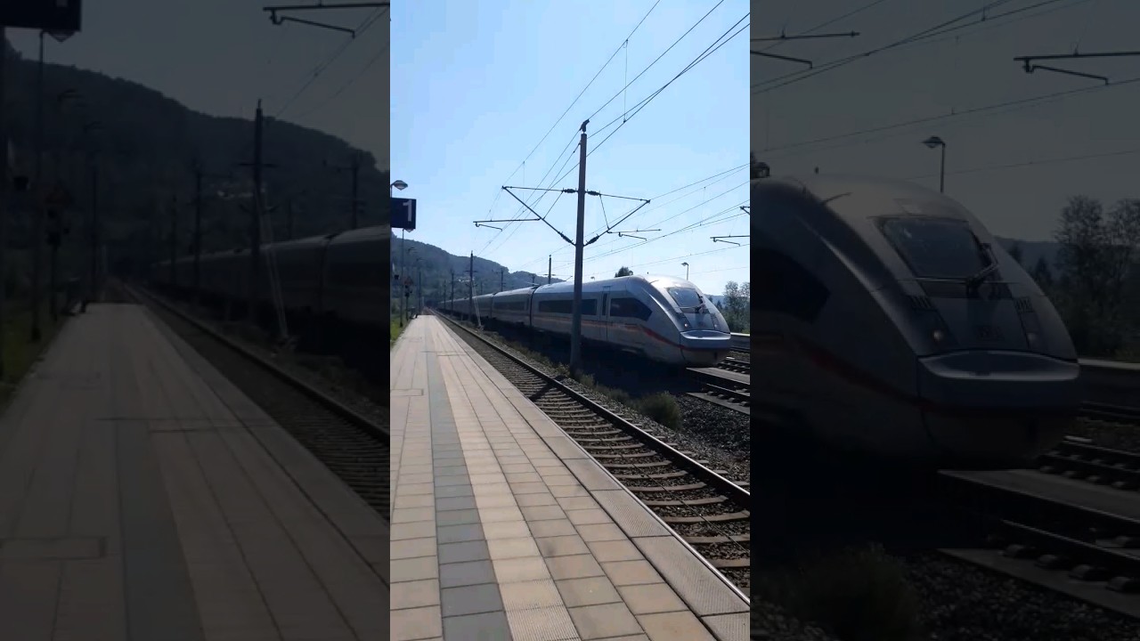 ICE 4 mit 250 km/h in Kinding (Altmühltal)