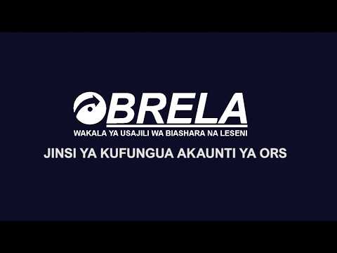 JINSI YA KUFUNGUA AKAUNTI KATIKA MFUMO WA USAJILI KWA NJIA YA MTANDAO (ORS)