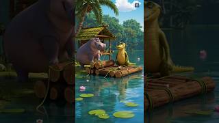 Download Lagu Hippo 🦛 aur magarmacch 🐊 ka Ghar🏠#ai #hippo #crocodile #animation MP3