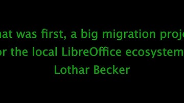 LibreOffice Conference 2018 - What was first, a migration project or the LibreOffice ecosystem?