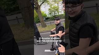 E Scooter rideout eskaliert mit Polizei!