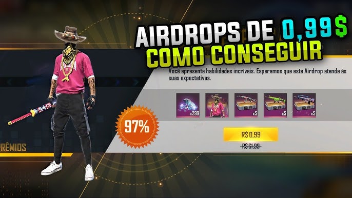 300 DIAMANTES POR 1 REAL! COMO PEGAR!!! 😱 NOVA ATUALIZAÇÃO NOS AIRDROP E  COBRA KAI! 