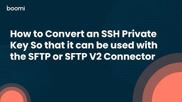 How to Convert an SSH Private Key So that it can be used with the SFTP or SFTP V2 Connector