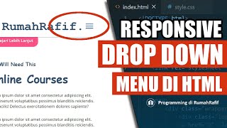 MEMBUAT RESPONSIVE DROPDOWN MENU DENGAN HTML CSS & JAVASCRIPT // Responsive Dropdown Navigation Menu