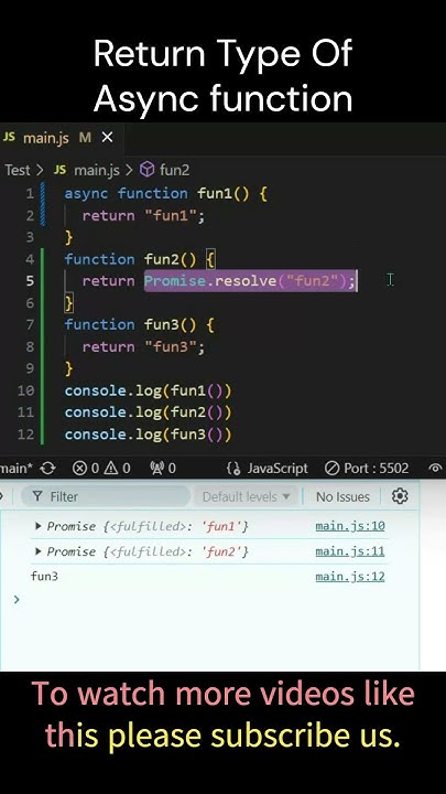 Interview Challenge # 135 || What is return type of async function in ...