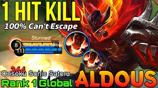 1 Hit Kills Aldous Deadly Monster - Top 1 Global Aldous by Onsoku Sonic Satoru. - Mobile Legends