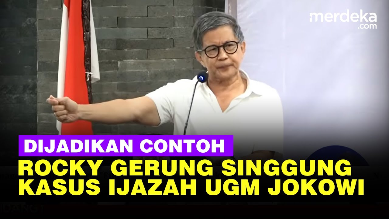 Rocky Gerung Singgung Kasus Ijazah Jokowi Jadi Contoh di UGM: Coba Buktikan yang Asli!