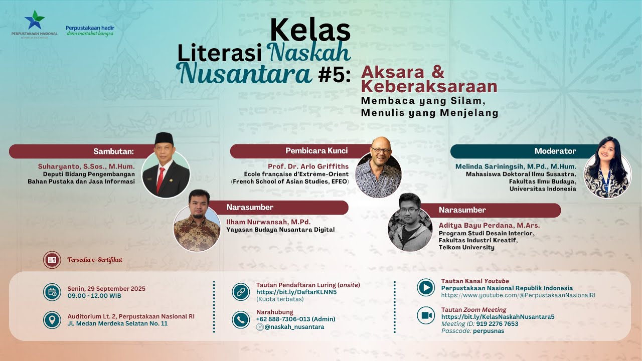 Kelas Literasi Naskah Nusantara #5: Aksara & Keberaksaraan