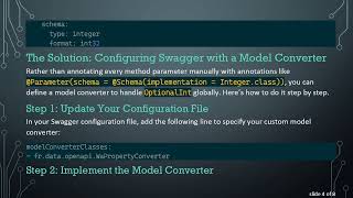 How to Handle OptionalInt Parameters as Integers in Swagger