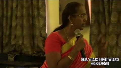VEL TECH HIGH TECH DEPT OF MCA GUEST LECTURE 25.08.2018
