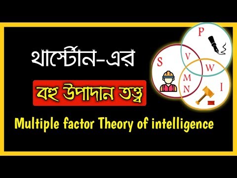 থার্স্টোনের বহু উপাদান তত্ত্ব।।Thurston&rsquo;s multiple factor theory in Bengali