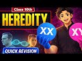 Heredity | Class 10 Science Quick Revision | Hindi + English | 8 Minutes