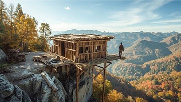 150-Day Challenge to Build a Shelter and Survive on a Harsh Mountain Top, Bushcraft
