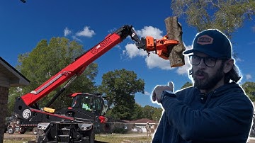 Last Two Trees On a TEN Tree Removal (Manitou MRT 2660)