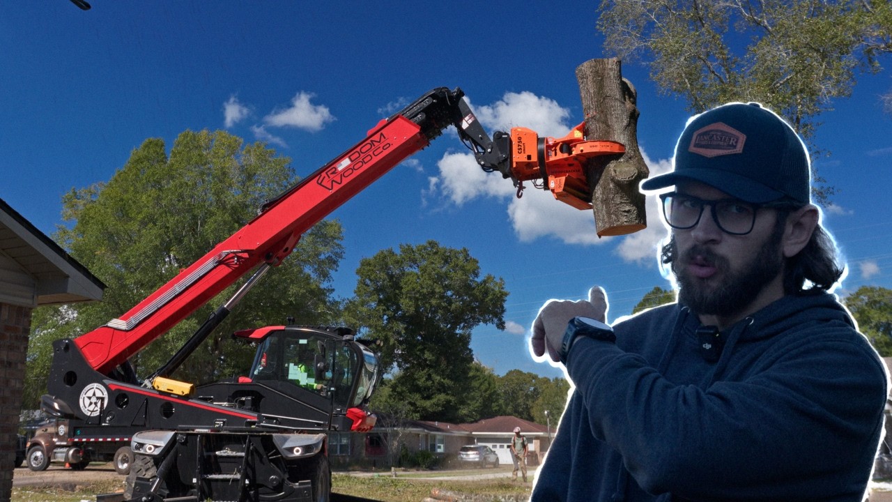 Last Two Trees On a TEN Tree Removal (Manitou MRT 2660)