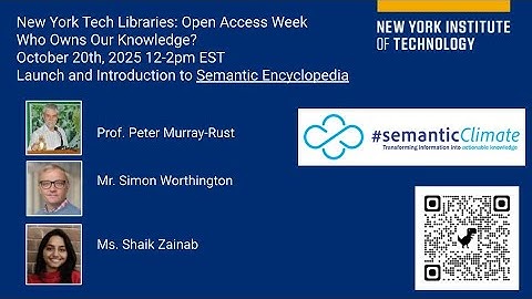 New York Tech Libraries: Celebrates Open Access Week w/ SemanticClimate