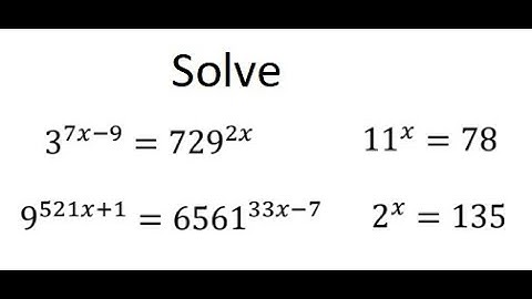 Grade 12 Advanced Functions - Solving exponential equations (ch 8.5)
