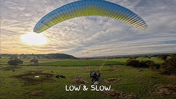 Low level sunset Paramotor flight - with SkyBean chase cam