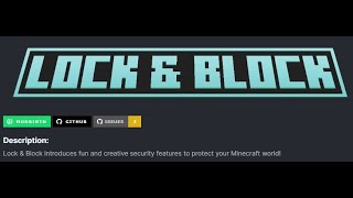 Lock and Block Minecraft mod review