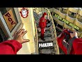 Late for work  from parkour money heist bad guy epic parkour pov chase  movie  i lm mun 2023