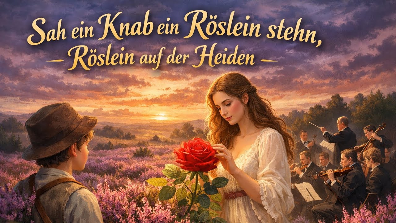 Sah ein Knab ein Röslein stehn 🌹 | Heidenröslein Lied mit Orchester