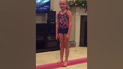 Gymnastics beam routine