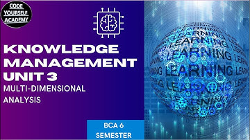 UNIT 3 MULTI-DIMENSIONAL ANALYSIS KNOWLEDGE MANAGEMENT BCA 6 SEMESTER