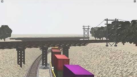 BNSF Intermodal Train Across the Factory