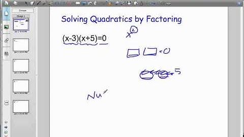5.5.1 Null Factor Law (solving Quadratics)
