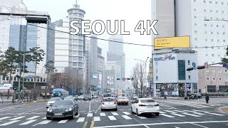 Driving Seoul 4K  Winter Morning  South Korea